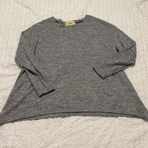 Gray 3/4 Long Sleeve Top